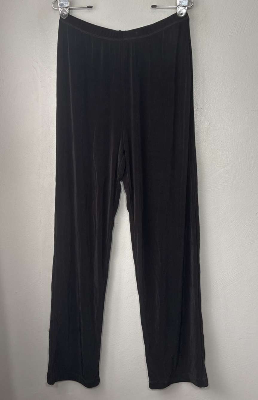 Units Slinky Travel Knit Pants Size Large Black Athleisure Stretch Easy Care